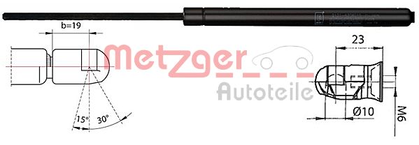 METZGER 2110536 Gasfeder, Koffer-/Laderaum